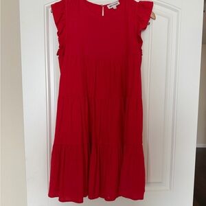 Red Ruffle Dress: Medium